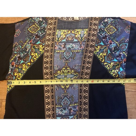 Flying Tomato Kimono Womens Medium Boho Open Front Cardigan Festival Top Rayon - Picture 5 of 7